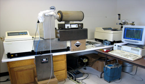 photograph of test setup
